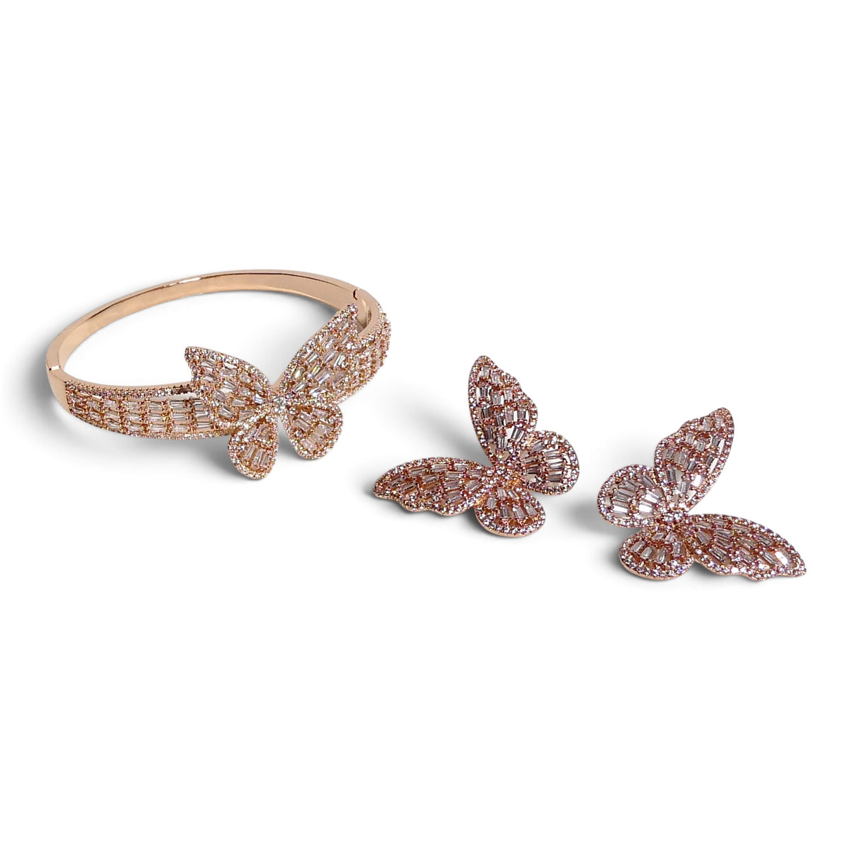 Crystal Butterfly Cuff Bracelet