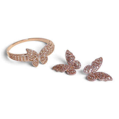 Crystal Butterfly Cuff Bracelet