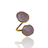 NEW Double Geode Druzy Ring