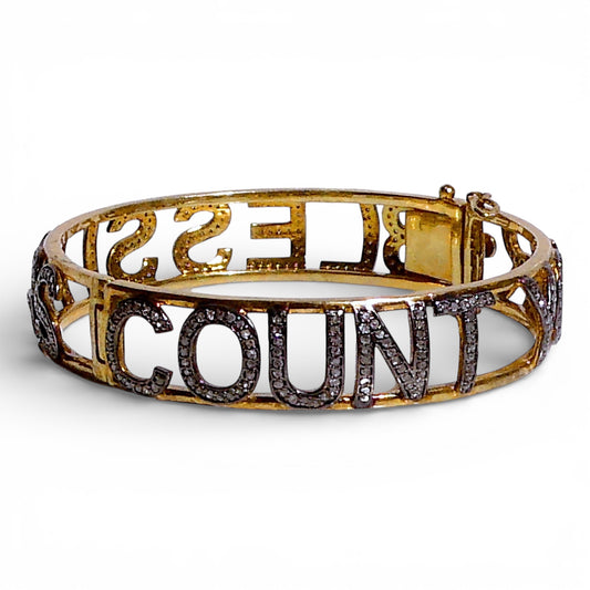 Count Your Blessings Black Diamond Bangle