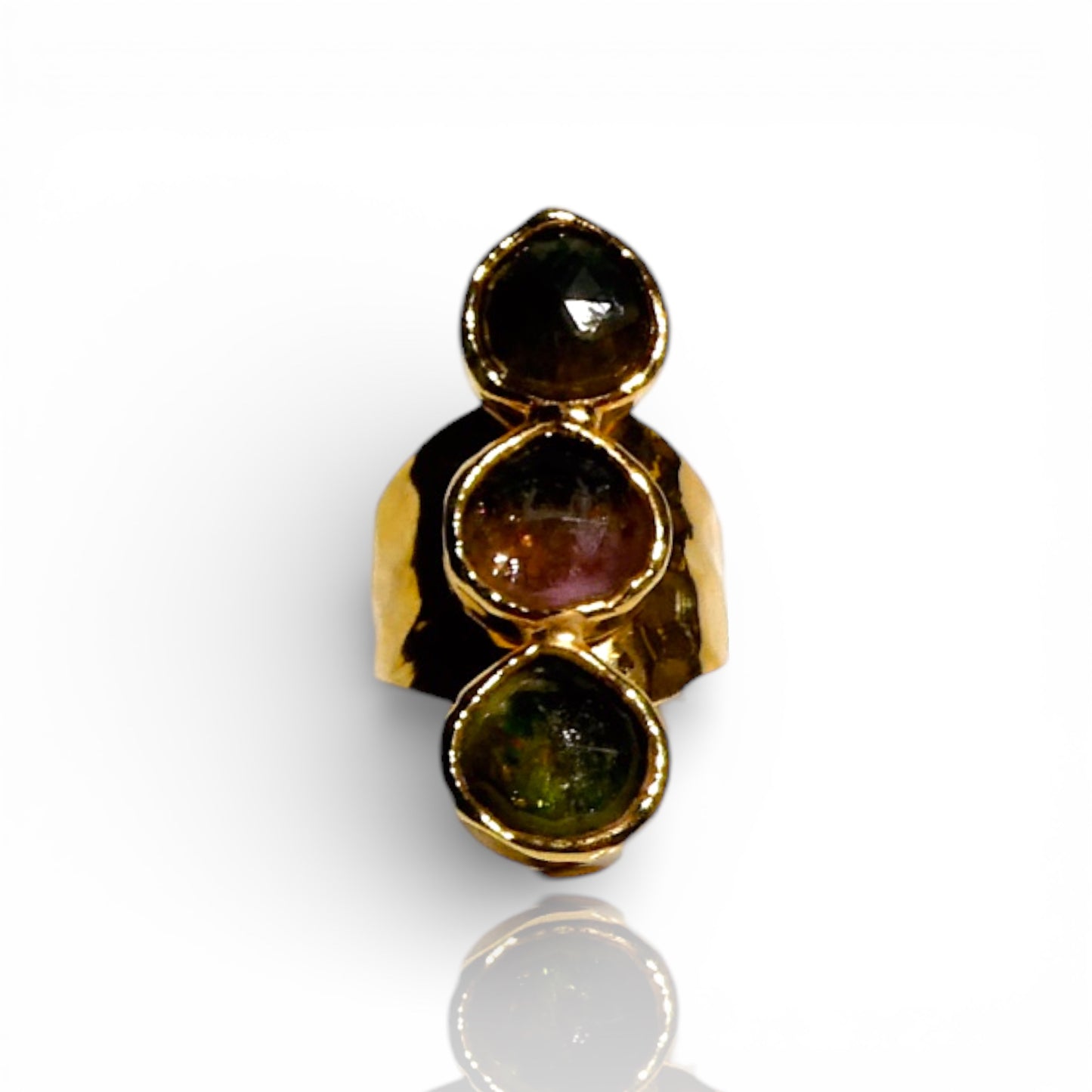 Watermelon Tourmaline Statement Ring
