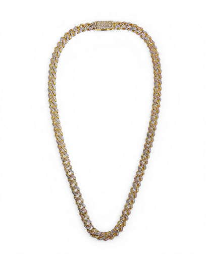 Gold Pavé Crystal Cuban Chain Necklace