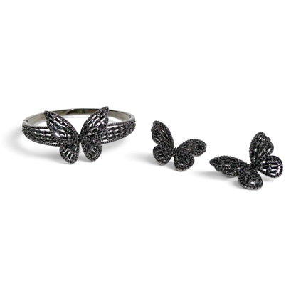 Crystal Butterfly Cuff Bracelet