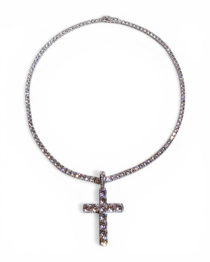 Large Crystal Cross Pendant