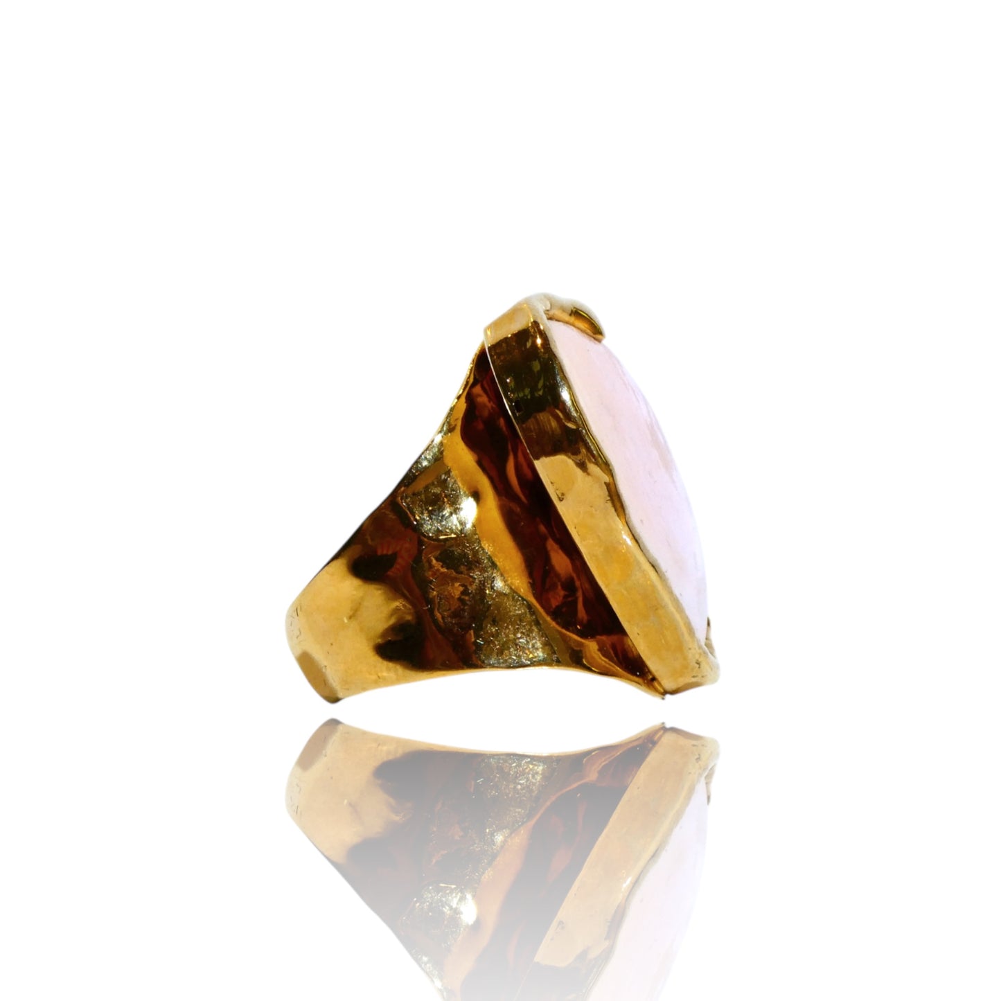 Pink Opal Heart Ring