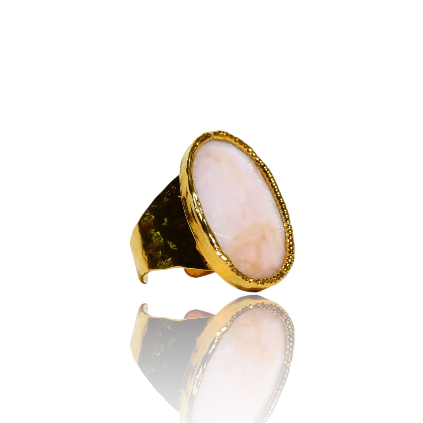 Oval Rose Quartz Ring