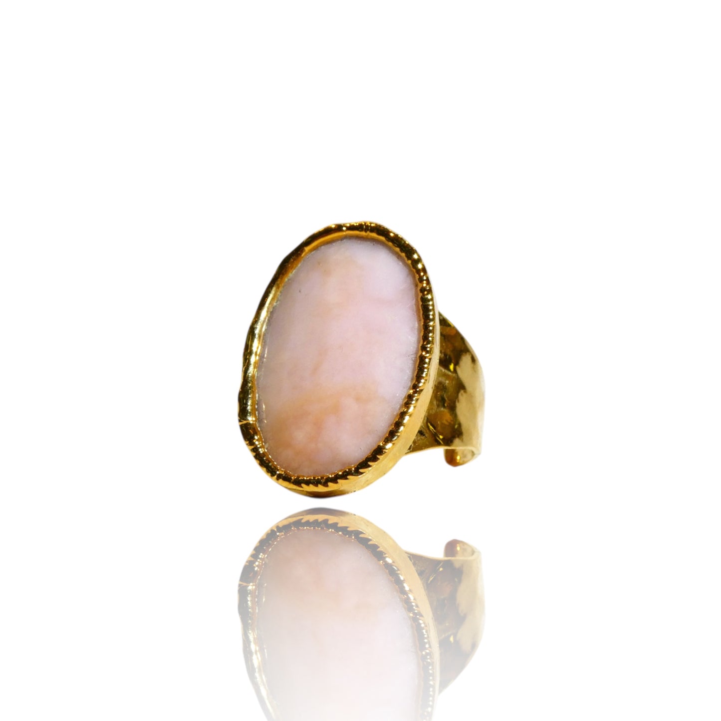 Oval Rose Quartz Ring