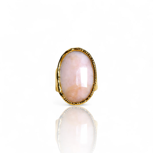 Oval Rose Quartz Ring