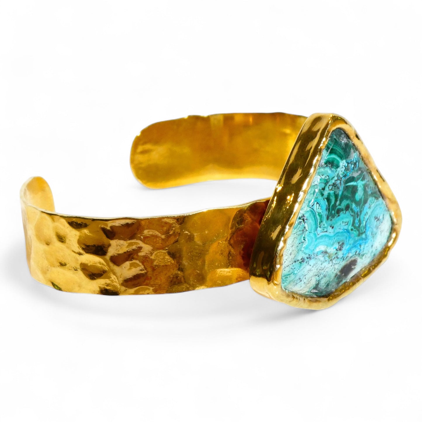 Triangular Chrysocolla Cuff Bracelet