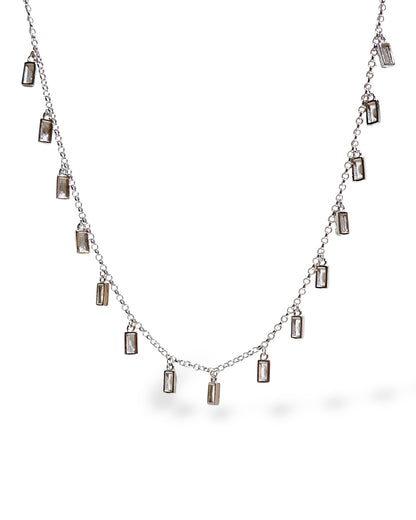 Baguette Dangles Chain Necklace