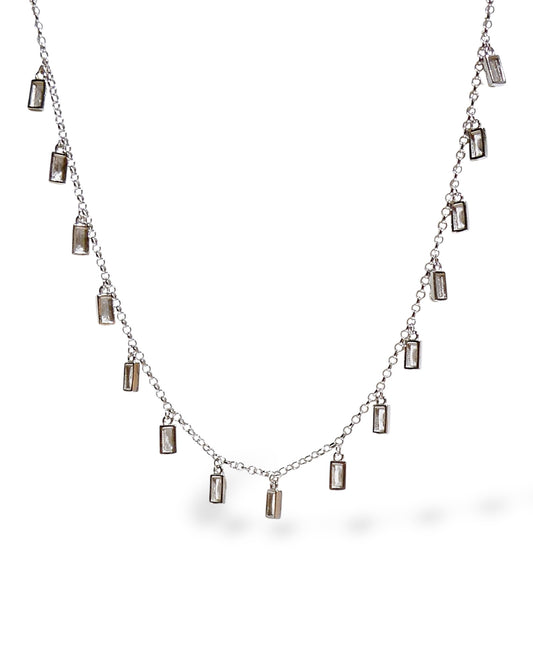Baguette Dangles Chain Necklace