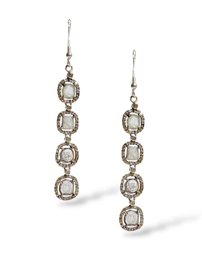 Sliced Diamond Drop Earrings
