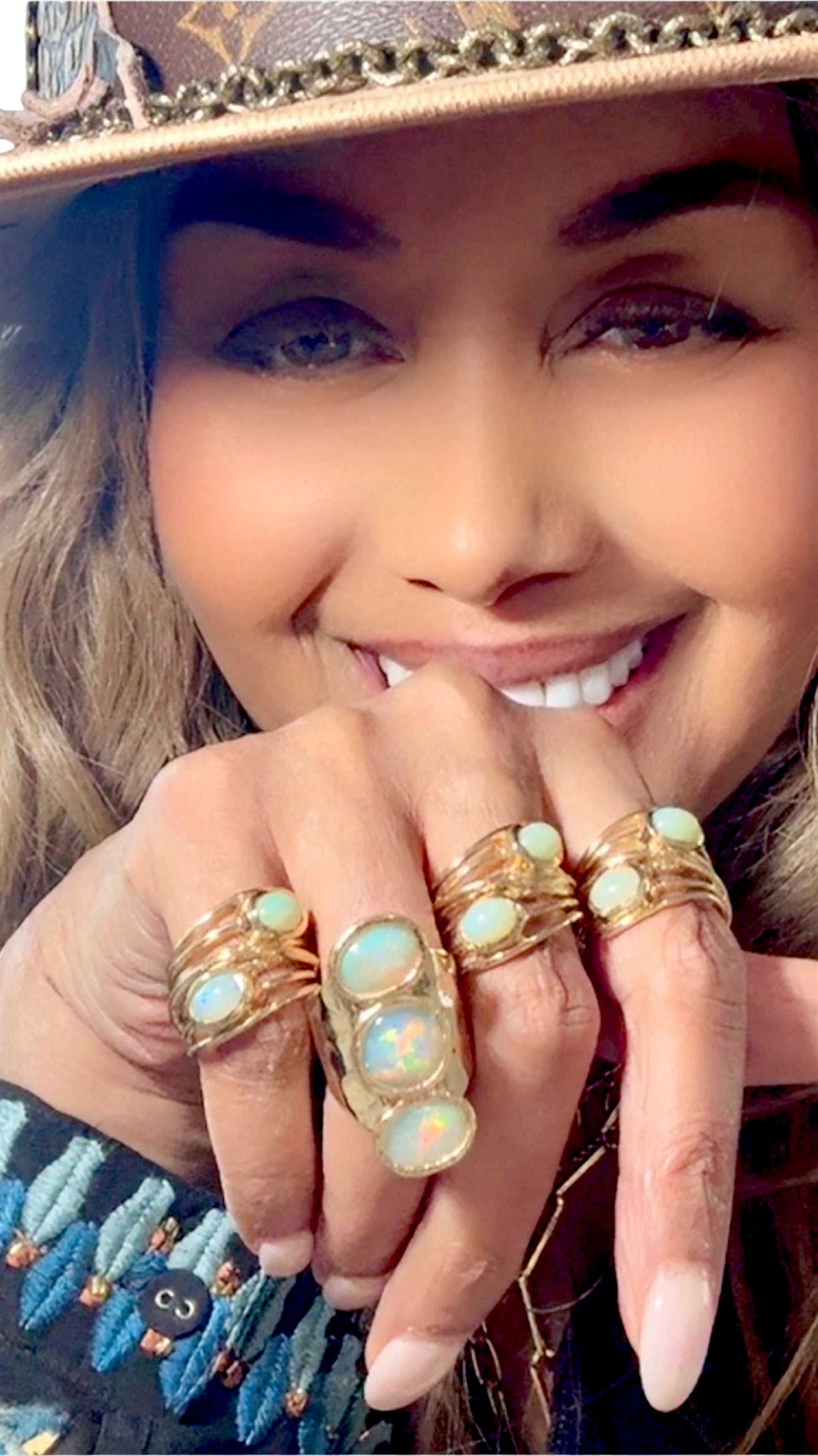 Double Opal Wrapped Ring