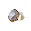 Round Gemstone Adjustable Ring