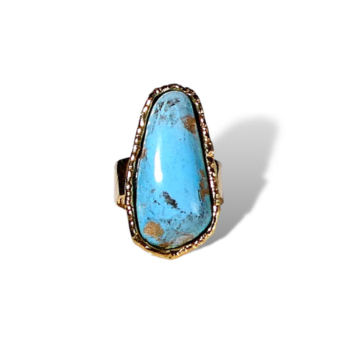 Elongated Oval Turquoise Ring