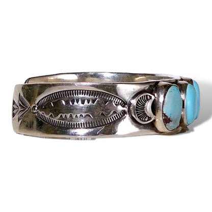 Sterling Silver & Turquoise Oval Cuff