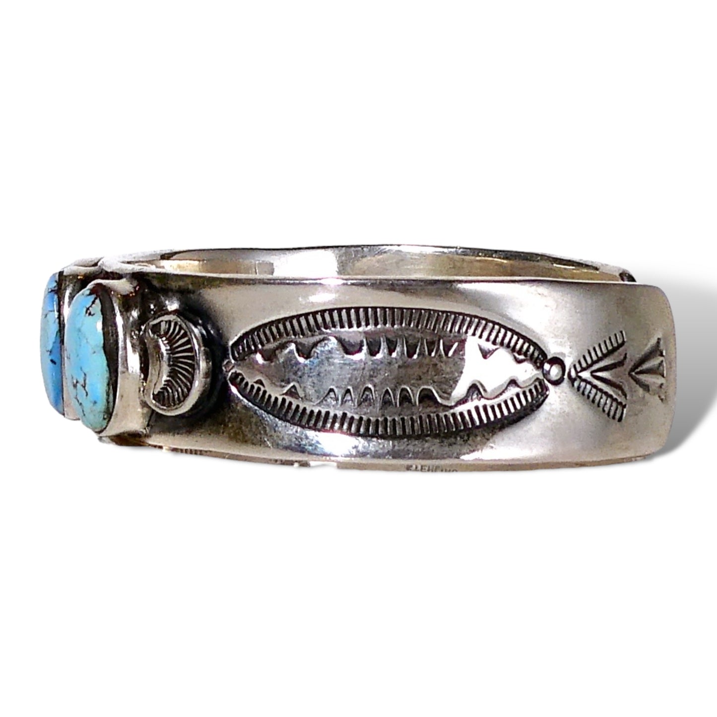 Sterling Silver & Turquoise Oval Cuff
