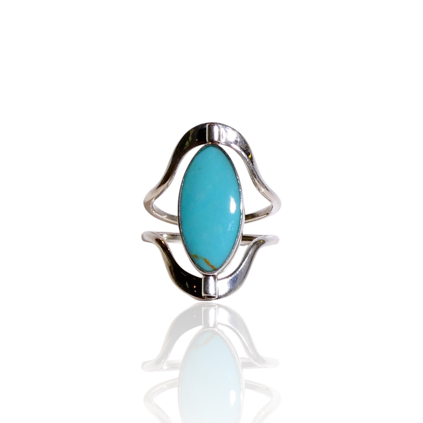 Reversible Aqua Fire Opal & Turquoise Ring
