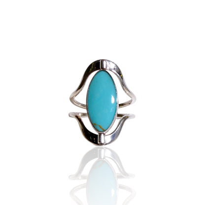 Reversible Aqua Fire Opal & Turquoise Ring