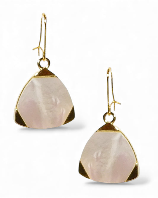 Mother of Pearl Triangle Earrings