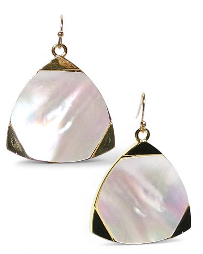 Mother of Pearl Triangle Earrings