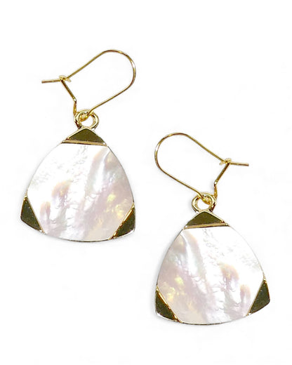 Mother of Pearl Triangle Earrings