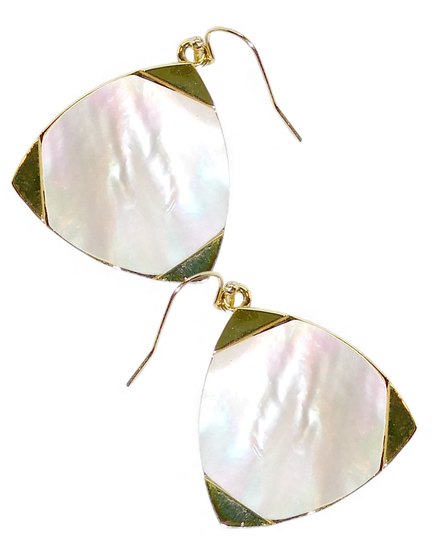 Mother of Pearl Triangle Earrings