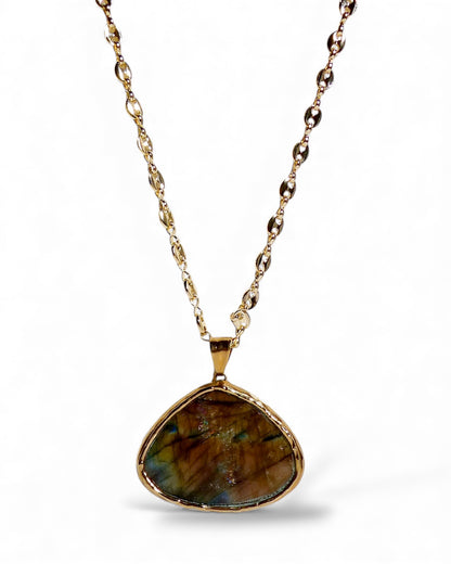 Large Labradorite Pendant Necklace
