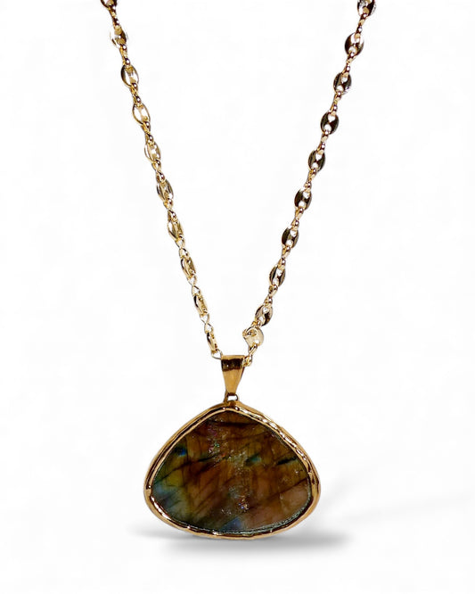 Large Labradorite Pendant Necklace