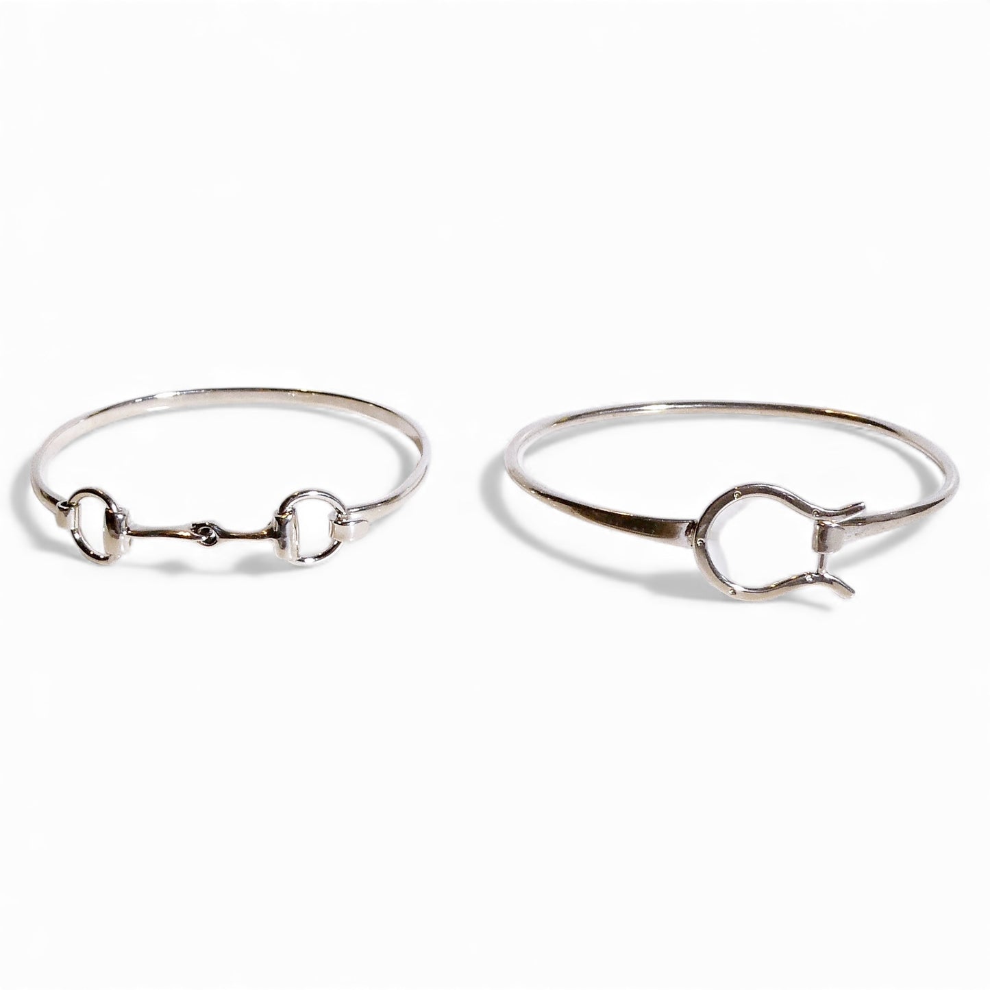 Silver Horse Bit or Stirrup Bangle Bracelet