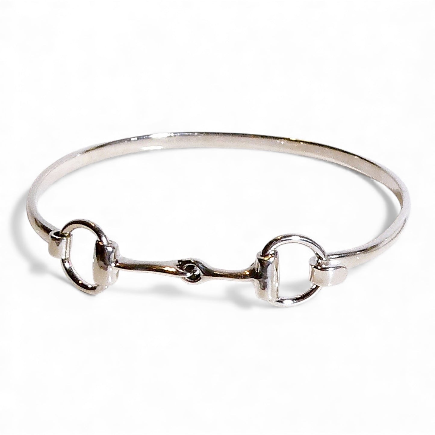 Silver Horse Bit or Stirrup Bangle Bracelet