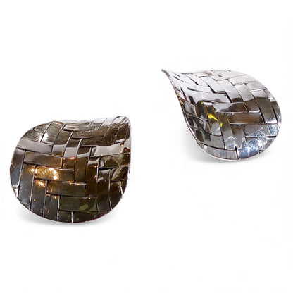 Basket Weave Cuff or Clip-On Earrings