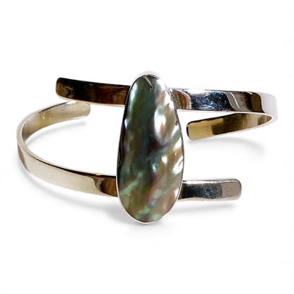 Abalone Shell Inlay Cuff Bracelet