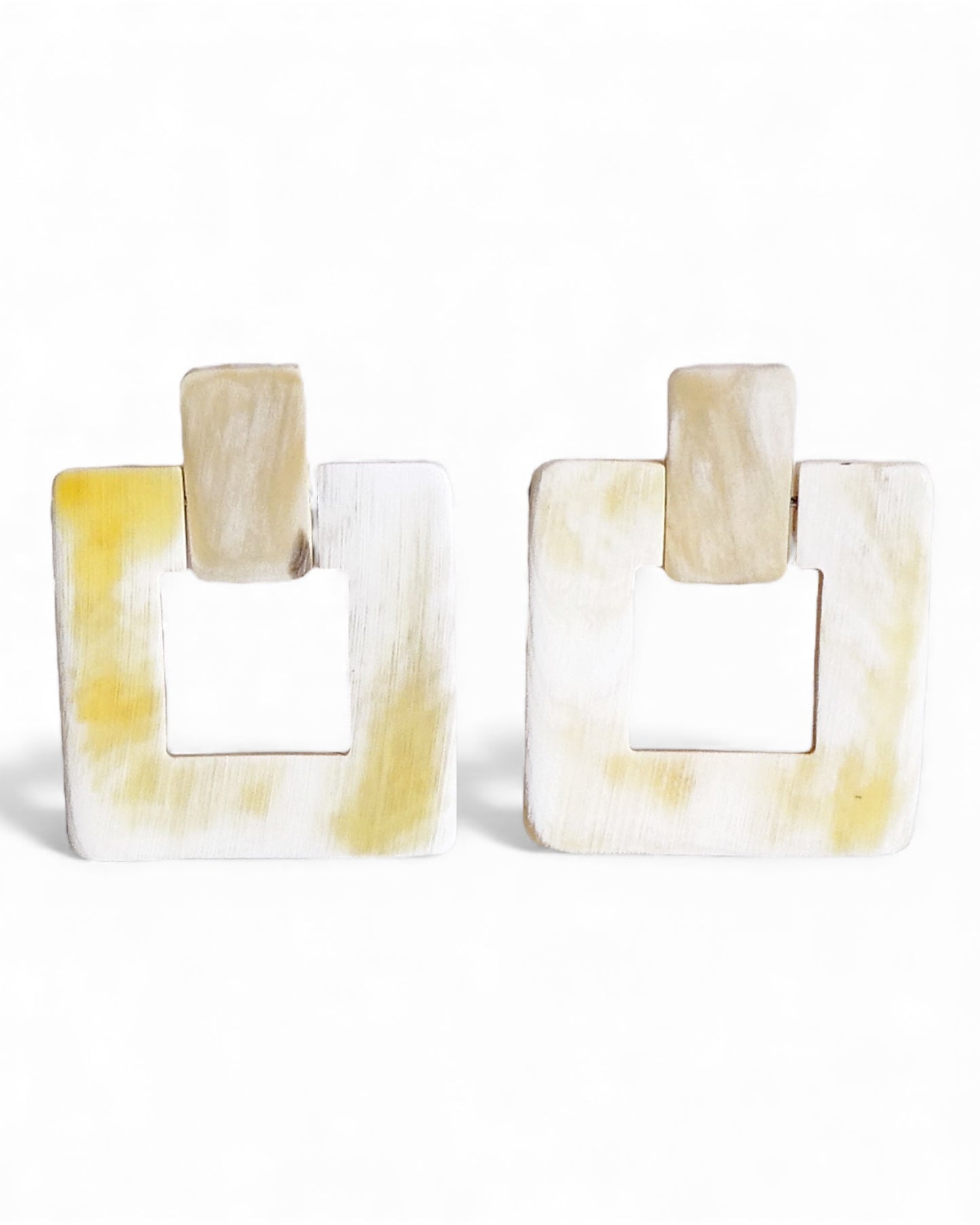 Square Horn Dangle Earrings