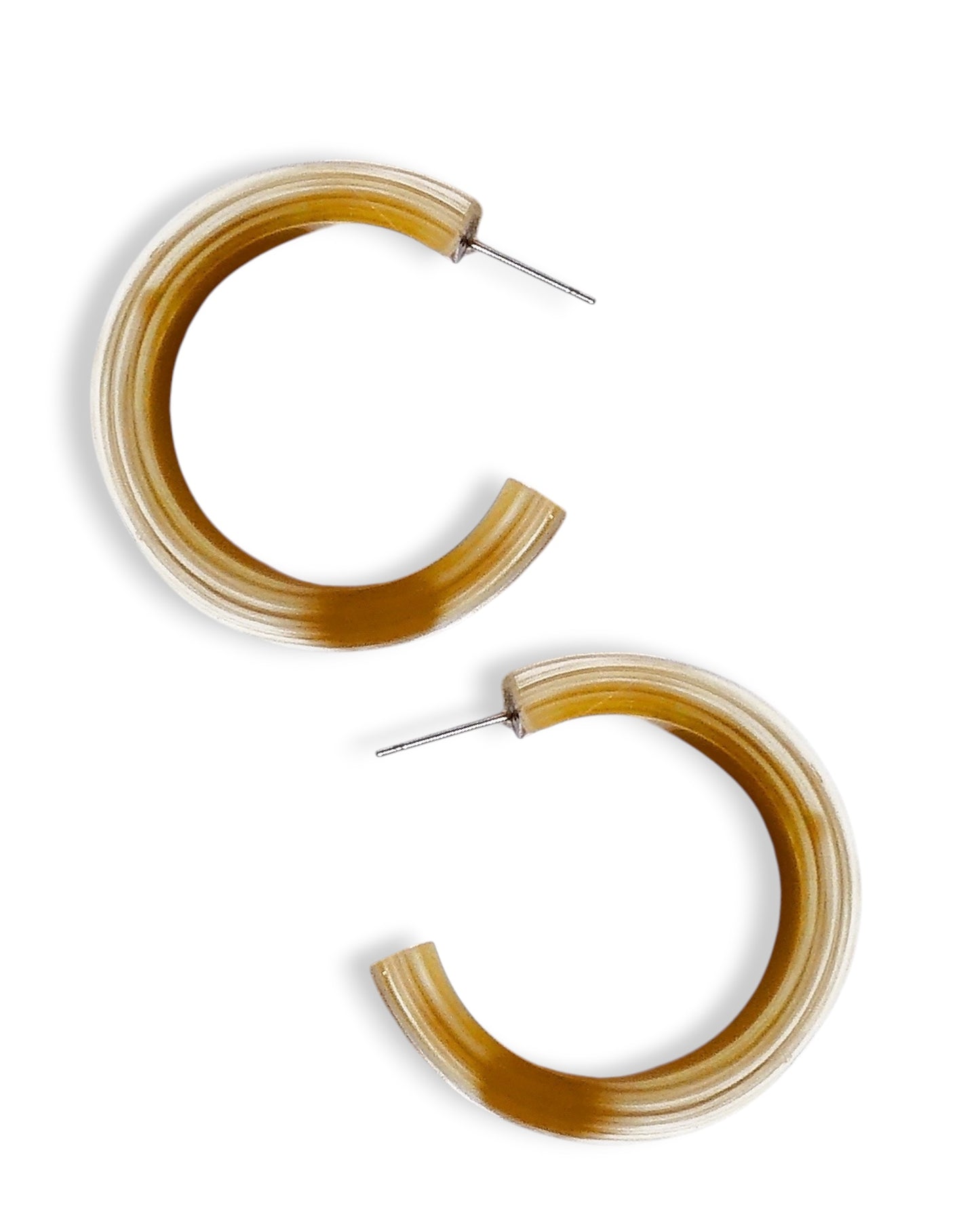 Chunky Horn Hoop Earrings