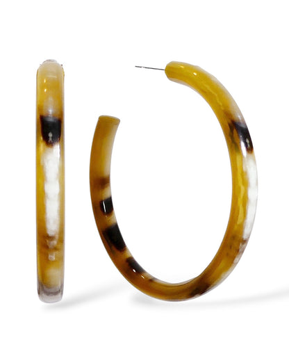 Large Horn Hoop Earrings