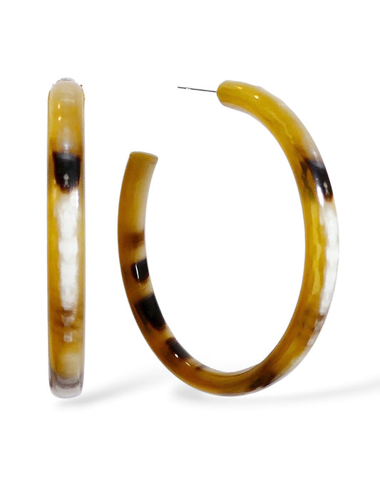 Large Horn Hoop Earrings