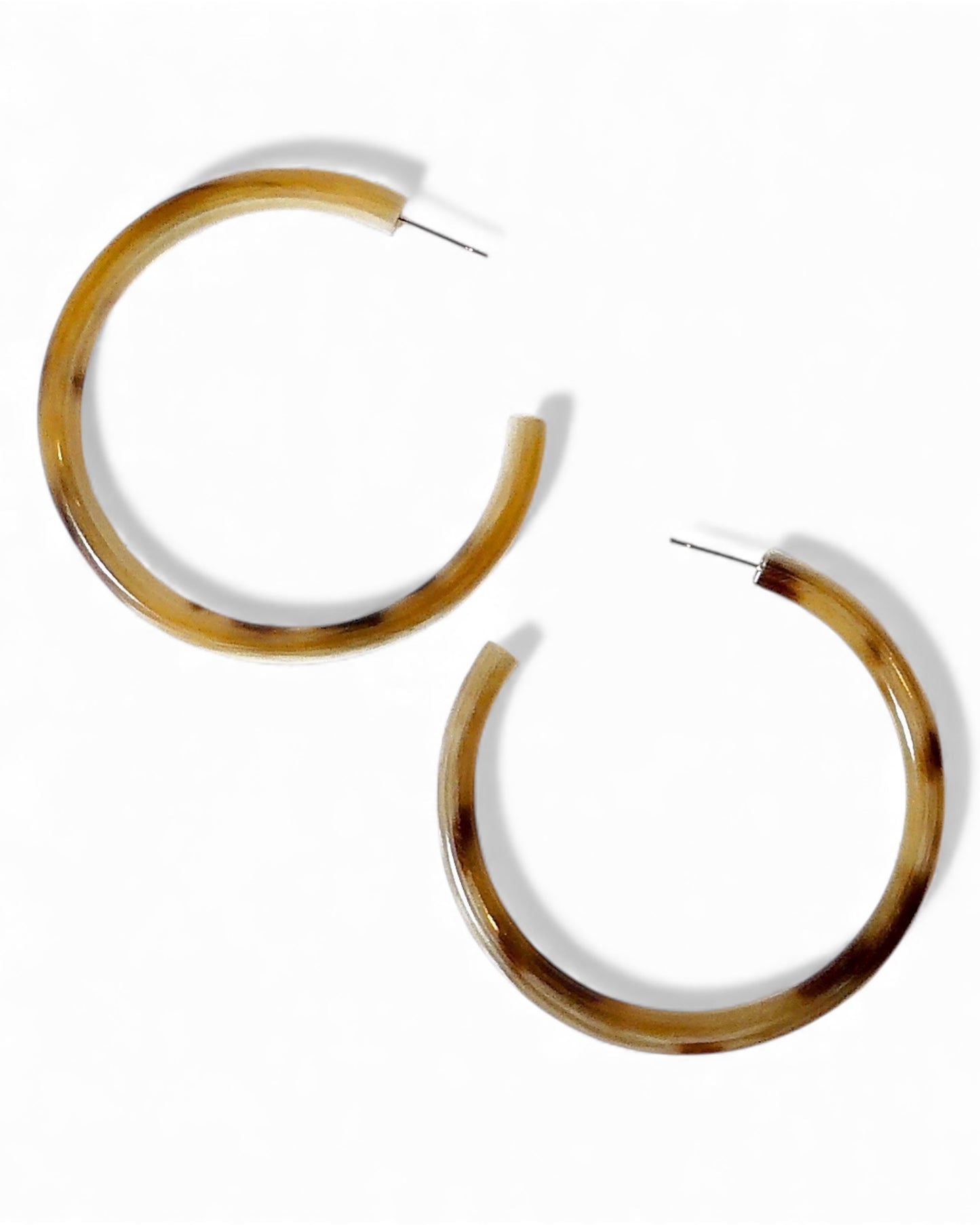 Large Horn Hoop Earrings
