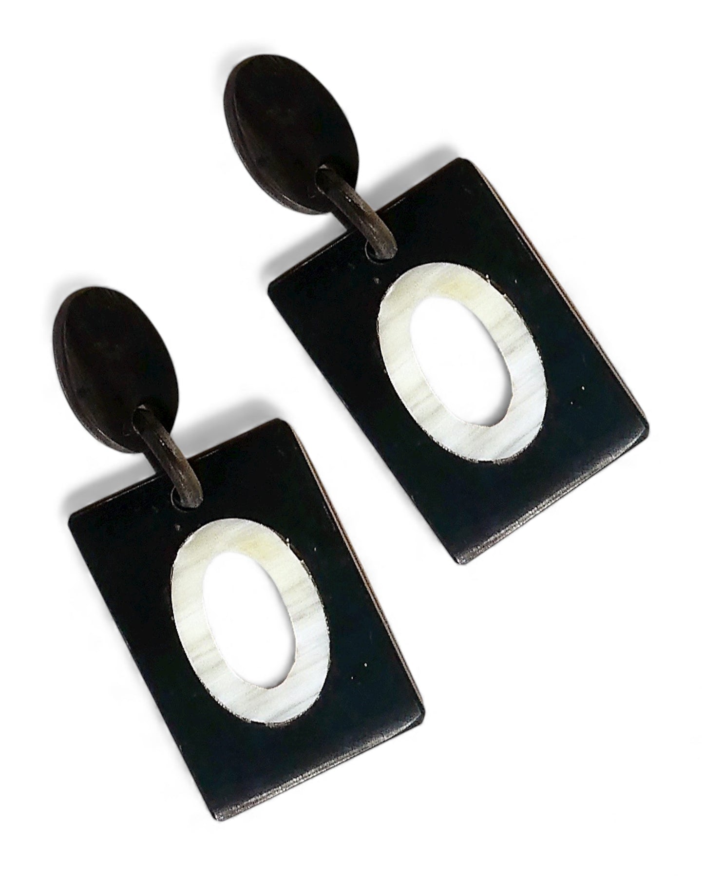 Geometric Horn Dangle Earrings