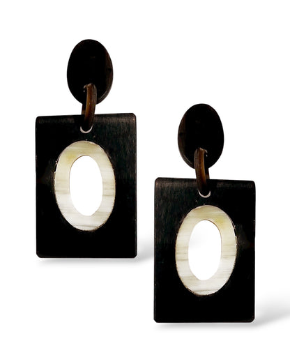 Geometric Horn Dangle Earrings