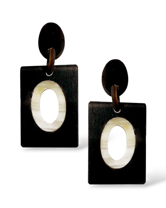 Geometric Horn Dangle Earrings