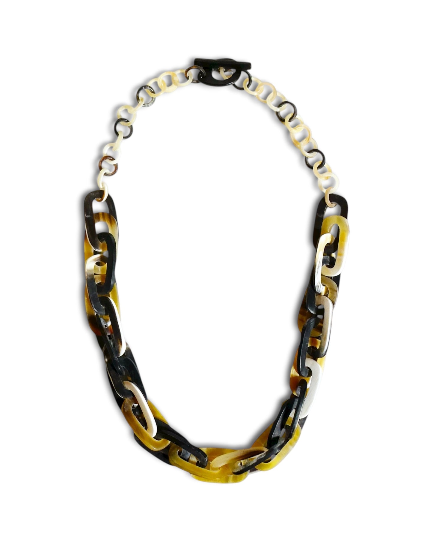 Chunky Horn Link Necklace