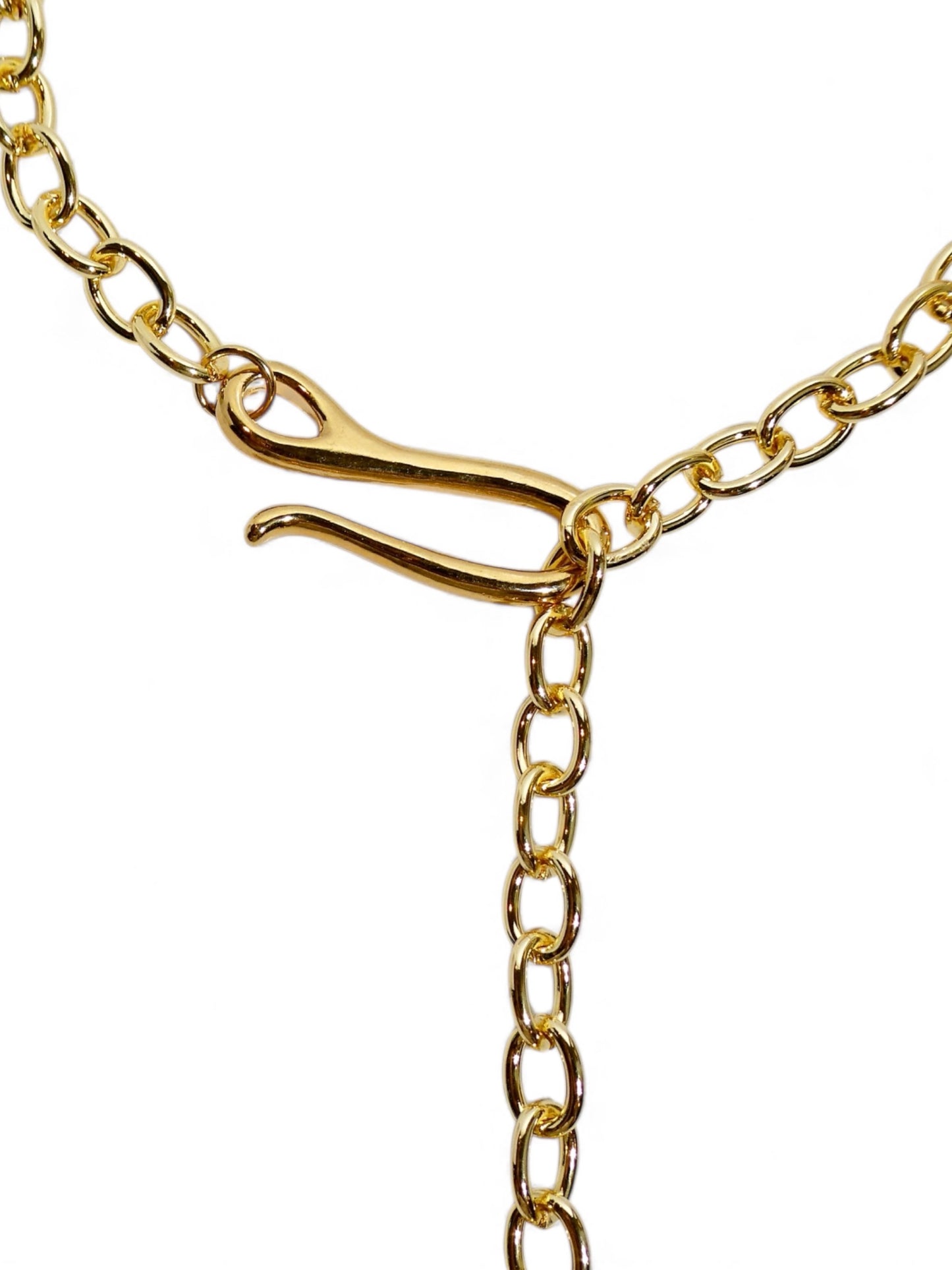 Rose Quartz Heart Gold Chain Lariat Necklace