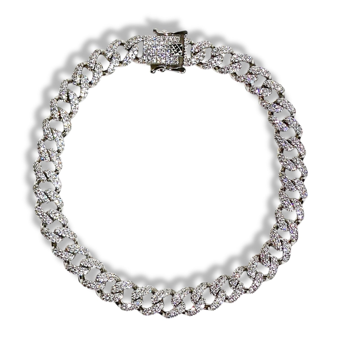 Men’s 8mm Pavé Cuban Chain Bracelet