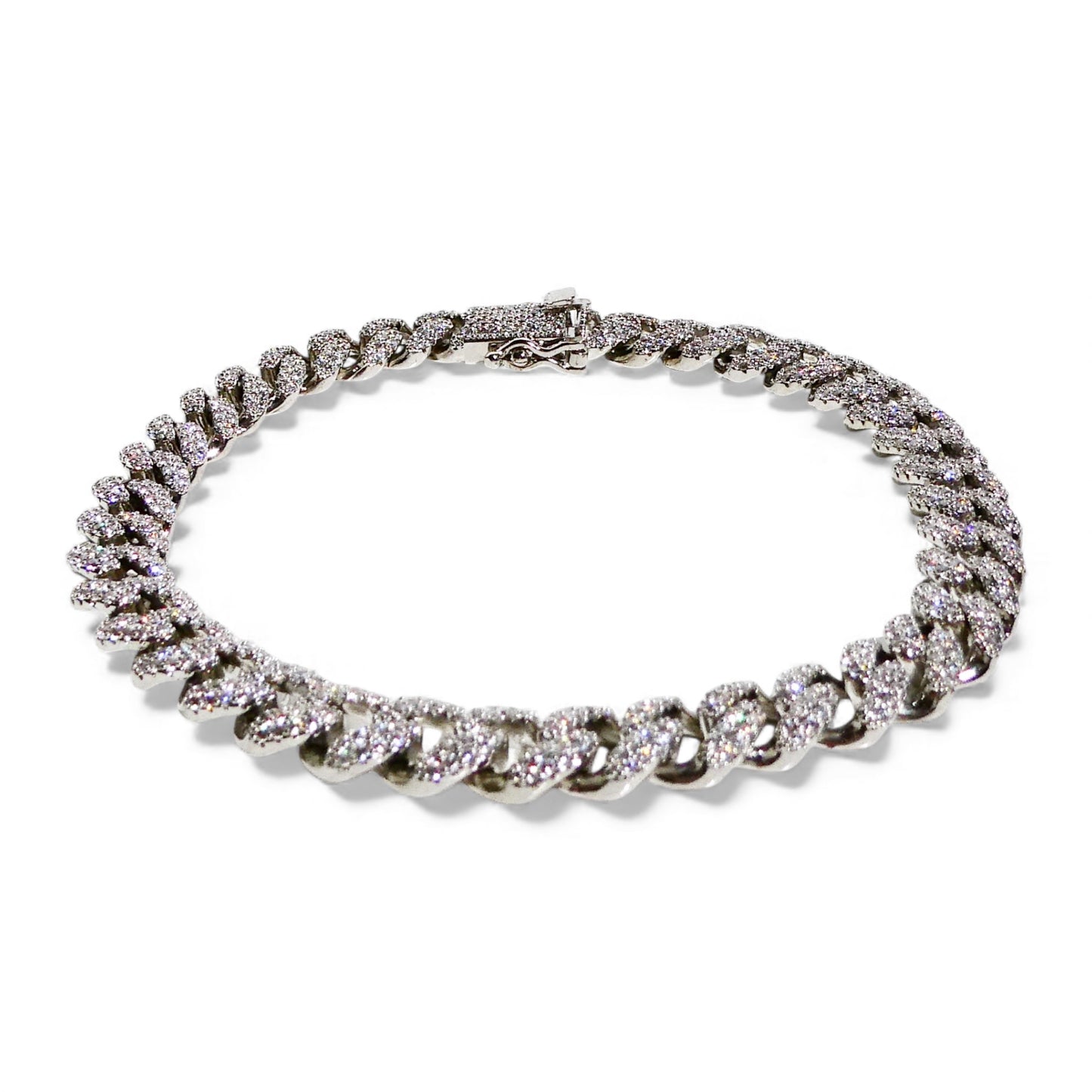 Men’s 8mm Pavé Cuban Chain Bracelet