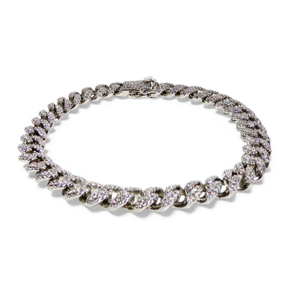 Men’s 8mm Pavé Cuban Chain Bracelet