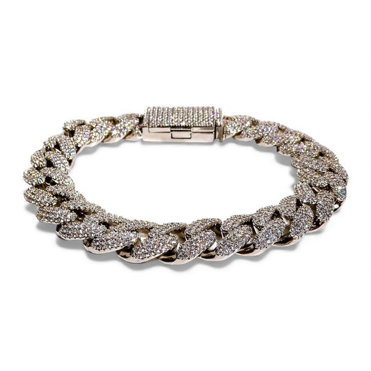 Men’s 12mm Pavé Cuban Chain Bracelet