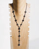 Long Hematite and Gemstone Lariat Necklace