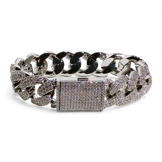 Men’s 18mm Pavé Cuban Chain Bracelet