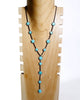 Long Hematite and Gemstone Lariat Necklace